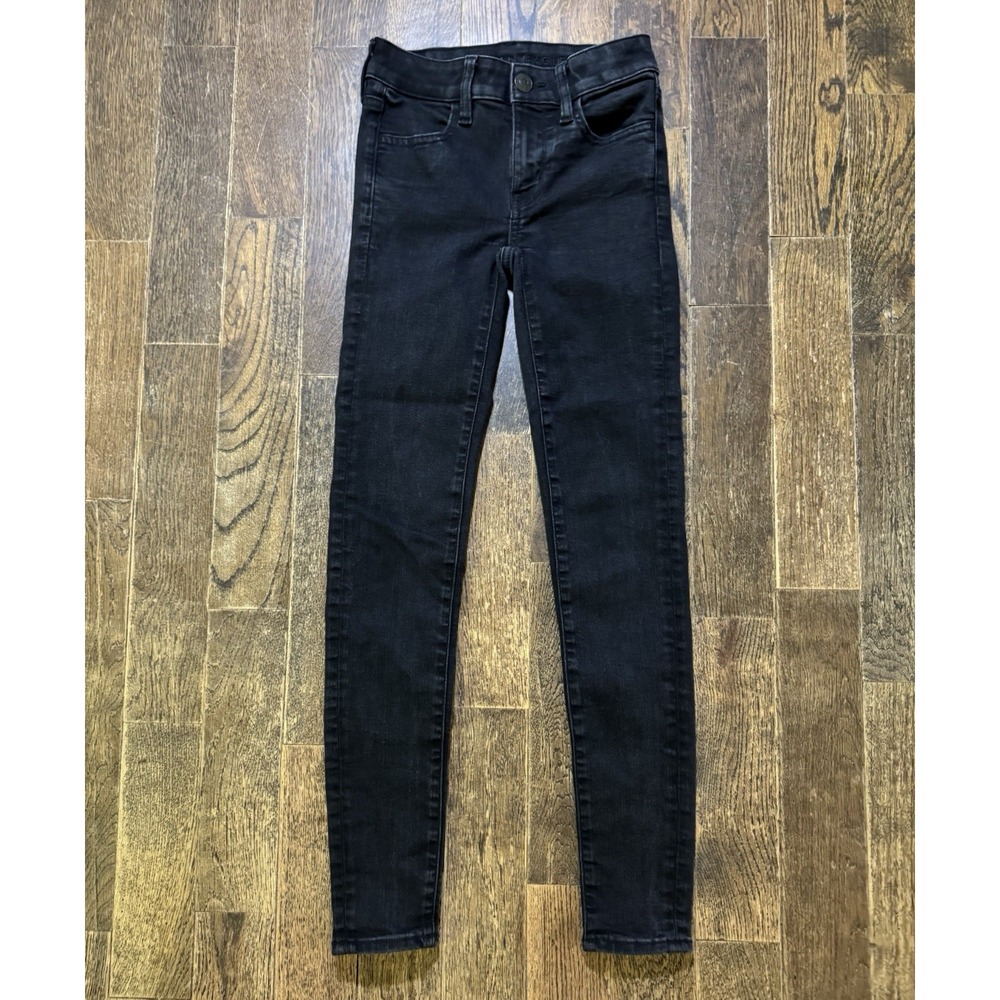 American Eagle Jegging Women's Size 000 Reg Next Level Stretch Black Low Rise - Picture 1 of 10